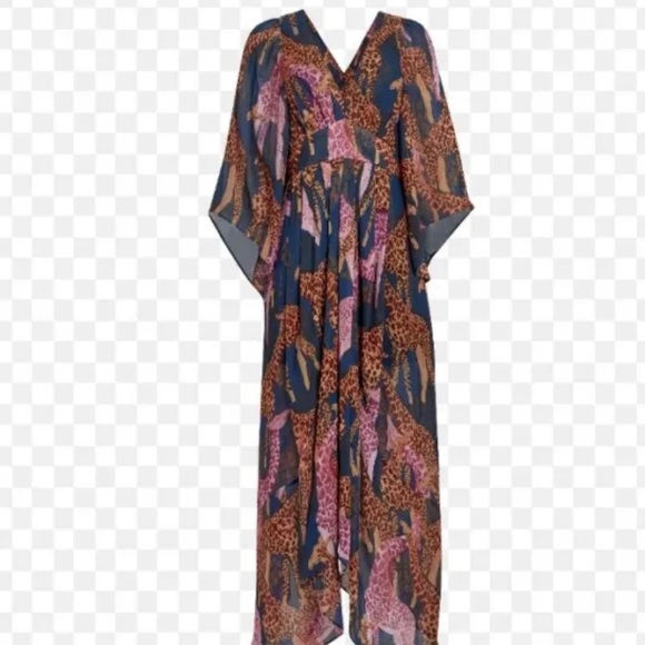 ISO Farm Rio Pink Giraffe Caftan in L or XL - Picture 2 of 3